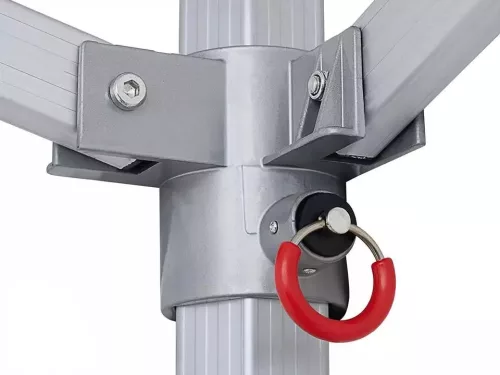 TP 4x8m összecsukható 850N alumínium pavilon, 4 db oldalfallal, ablak nélkül, nehezen éghető - fekete