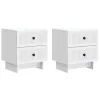  Éjjeliszekrény 2 pcs Fehér 43 x 34,5 x 47,5 cm Szerelt Fa