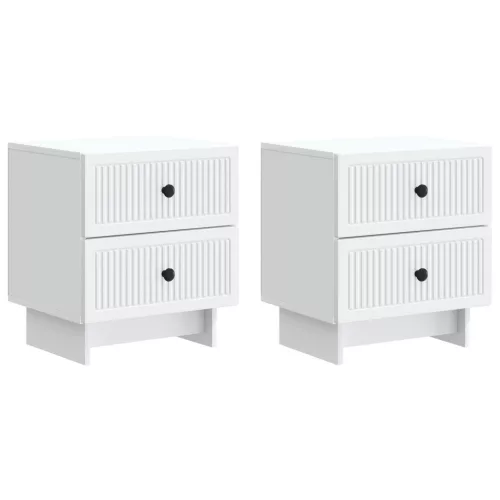  Éjjeliszekrény 2 pcs Fehér 43 x 34,5 x 47,5 cm Szerelt Fa