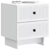  Éjjeliszekrény 2 pcs Fehér 43 x 34,5 x 47,5 cm Szerelt Fa