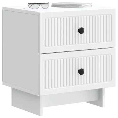  Éjjeliszekrény 2 pcs Fehér 43 x 34,5 x 47,5 cm Szerelt Fa