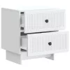  Éjjeliszekrény 2 pcs Fehér 43 x 34,5 x 47,5 cm Szerelt Fa