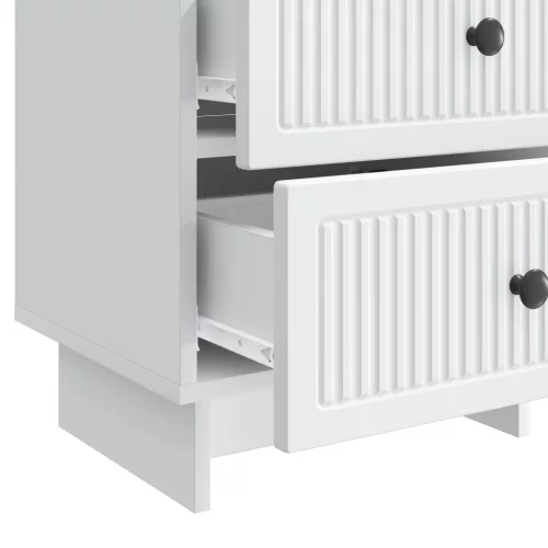  Éjjeliszekrény 2 pcs Fehér 43 x 34,5 x 47,5 cm Szerelt Fa