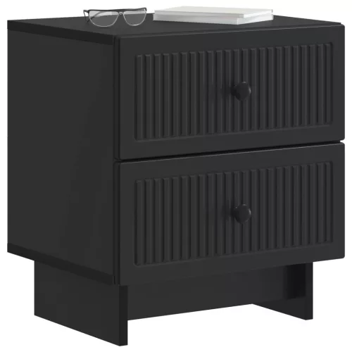  Éjjeliszekrény 2 pcs Fekete 43 x 34,5 x 47,5 cm Szerelt Fa