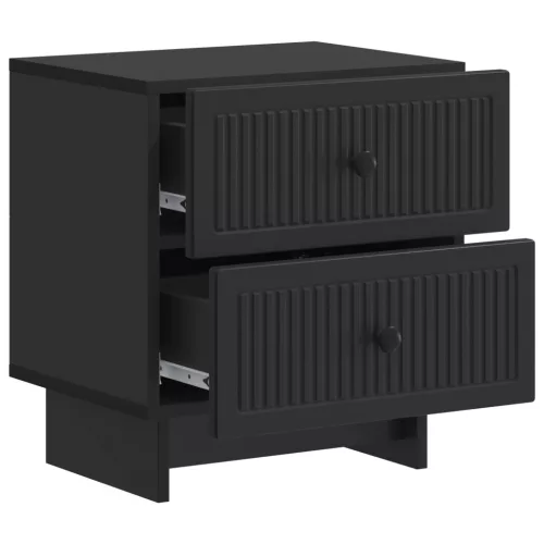  Éjjeliszekrény 2 pcs Fekete 43 x 34,5 x 47,5 cm Szerelt Fa