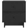 Éjjeliszekrény 2 pcs Fekete 43 x 34,5 x 47,5 cm Szerelt Fa