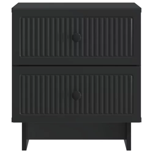  Éjjeliszekrény 2 pcs Fekete 43 x 34,5 x 47,5 cm Szerelt Fa