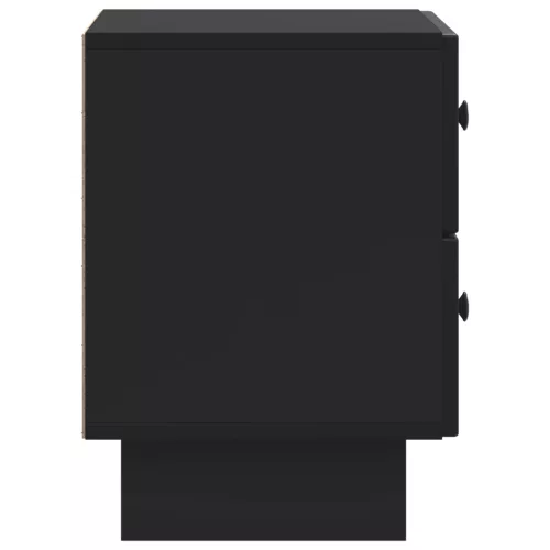  Éjjeliszekrény 2 pcs Fekete 43 x 34,5 x 47,5 cm Szerelt Fa