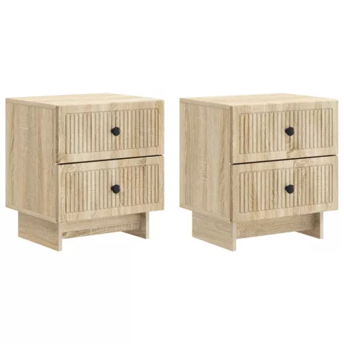 Éjjeliszekrény fiókkal 2 pcs Sonoma Tölgy 43 x 34,5 x 47,5 cm