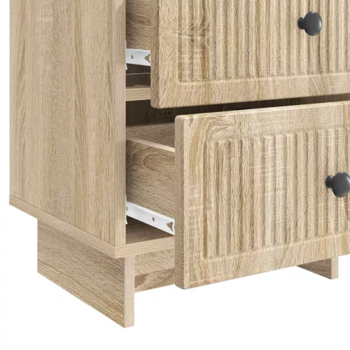  Éjjeliszekrény fiókkal 2 pcs Sonoma Tölgy 43 x 34,5 x 47,5 cm