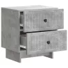  Éjjeliszekrény 2 pcs Betonszürke 43 x 34,5 x 47,5 cm Szerelt Fa