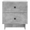  Éjjeliszekrény 2 pcs Betonszürke 43 x 34,5 x 47,5 cm Szerelt Fa