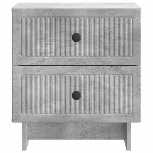  Éjjeliszekrény 2 pcs Betonszürke 43 x 34,5 x 47,5 cm Szerelt Fa