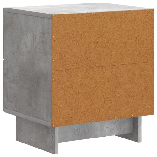  Éjjeliszekrény 2 pcs Betonszürke 43 x 34,5 x 47,5 cm Szerelt Fa