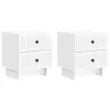  Éjjeliszekrény 2 pcs Magasfényű Fehér 43 x 34,5 x 47,5 cm
