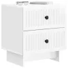  Éjjeliszekrény 2 pcs Magasfényű Fehér 43 x 34,5 x 47,5 cm