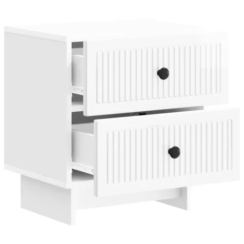  Éjjeliszekrény 2 pcs Magasfényű Fehér 43 x 34,5 x 47,5 cm