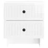  Éjjeliszekrény 2 pcs Magasfényű Fehér 43 x 34,5 x 47,5 cm