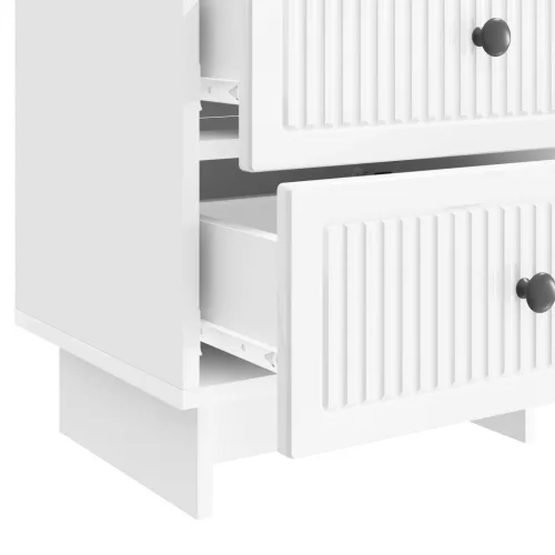  Éjjeliszekrény 2 pcs Magasfényű Fehér 43 x 34,5 x 47,5 cm