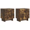  Éjjeliszekrény fiókkal 2 pcs Füstös Tölgy 43 x 34,5 x 47,5 cm
