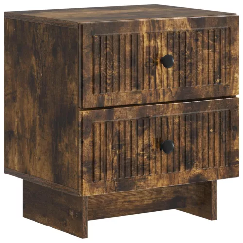  Éjjeliszekrény fiókkal 2 pcs Füstös Tölgy 43 x 34,5 x 47,5 cm