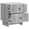  Éjjeliszekrény fiókkal 2 pcs Szürke Sonoma 43 x 34,5 x 47,5 cm
