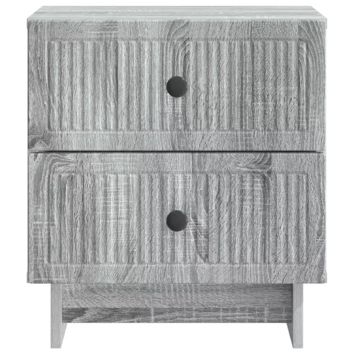  Éjjeliszekrény fiókkal 2 pcs Szürke Sonoma 43 x 34,5 x 47,5 cm