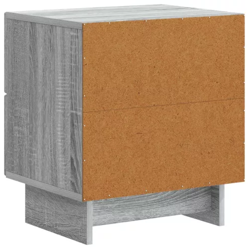  Éjjeliszekrény fiókkal 2 pcs Szürke Sonoma 43 x 34,5 x 47,5 cm