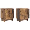  Éjjeliszekrény 2 pcs Antik Fa 43 x 34,5 x 47,5 cm Szerelt Fa