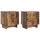  Éjjeliszekrény 2 pcs Antik Fa 43 x 34,5 x 47,5 cm Szerelt Fa