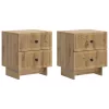  Éjjeliszekrény fiókkal 2 pcs Kézműves Tölgy 43 x 34,5 x 47,5 cm