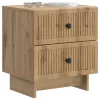  Éjjeliszekrény fiókkal 2 pcs Kézműves Tölgy 43 x 34,5 x 47,5 cm
