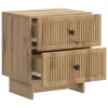  Éjjeliszekrény fiókkal 2 pcs Kézműves Tölgy 43 x 34,5 x 47,5 cm