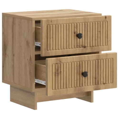  Éjjeliszekrény fiókkal 2 pcs Kézműves Tölgy 43 x 34,5 x 47,5 cm