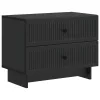  Éjjeliszekrény fiókkal Fekete 62 x 34,5 x 47,5 cm Szerelt Fa
