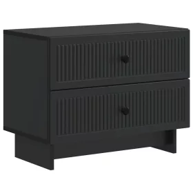    Éjjeliszekrény fiókkal Fekete 62 x 34,5 x 47,5 cm Szerelt Fa