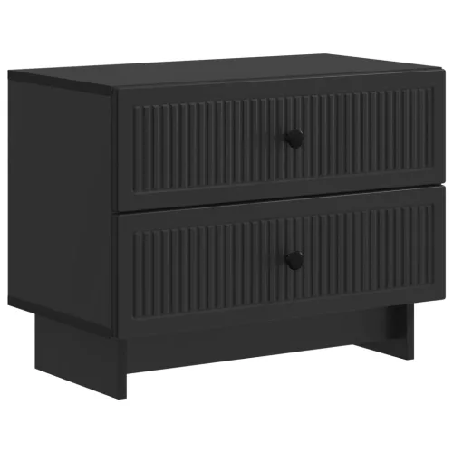  Éjjeliszekrény fiókkal Fekete 62 x 34,5 x 47,5 cm Szerelt Fa