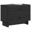  Éjjeliszekrény fiókkal Fekete 62 x 34,5 x 47,5 cm Szerelt Fa
