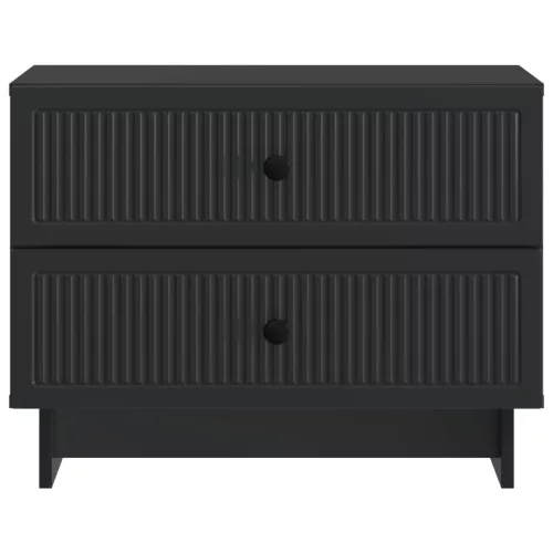  Éjjeliszekrény fiókkal Fekete 62 x 34,5 x 47,5 cm Szerelt Fa