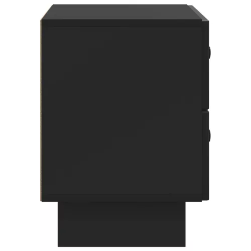  Éjjeliszekrény fiókkal Fekete 62 x 34,5 x 47,5 cm Szerelt Fa