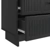  Éjjeliszekrény fiókkal Fekete 62 x 34,5 x 47,5 cm Szerelt Fa