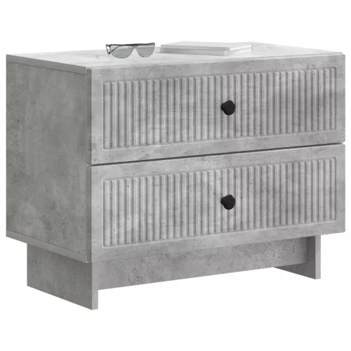  Éjjeliszekrény Betonszürke 62 x 34,5 x 47,5 cm Szerelt Fa