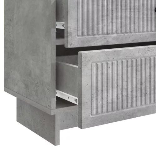  Éjjeliszekrény Betonszürke 62 x 34,5 x 47,5 cm Szerelt Fa