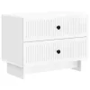  Éjjeliszekrény Magasfényű Fehér 62 x 34,5 x 47,5 cm Szerelt Fa