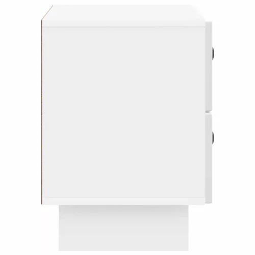  Éjjeliszekrény Magasfényű Fehér 62 x 34,5 x 47,5 cm Szerelt Fa