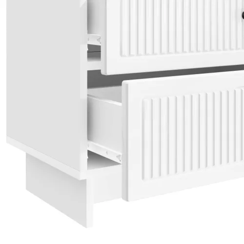  Éjjeliszekrény Magasfényű Fehér 62 x 34,5 x 47,5 cm Szerelt Fa