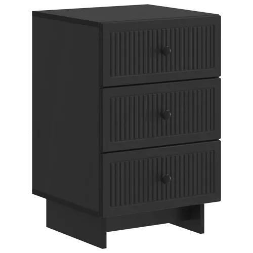  Éjjeliszekrény fiókkal Fekete 43 x 41 x 66,5 cm Szerelt Fa