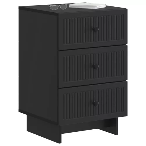  Éjjeliszekrény fiókkal Fekete 43 x 41 x 66,5 cm Szerelt Fa