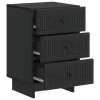  Éjjeliszekrény fiókkal Fekete 43 x 41 x 66,5 cm Szerelt Fa