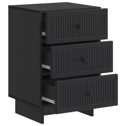  Éjjeliszekrény fiókkal Fekete 43 x 41 x 66,5 cm Szerelt Fa